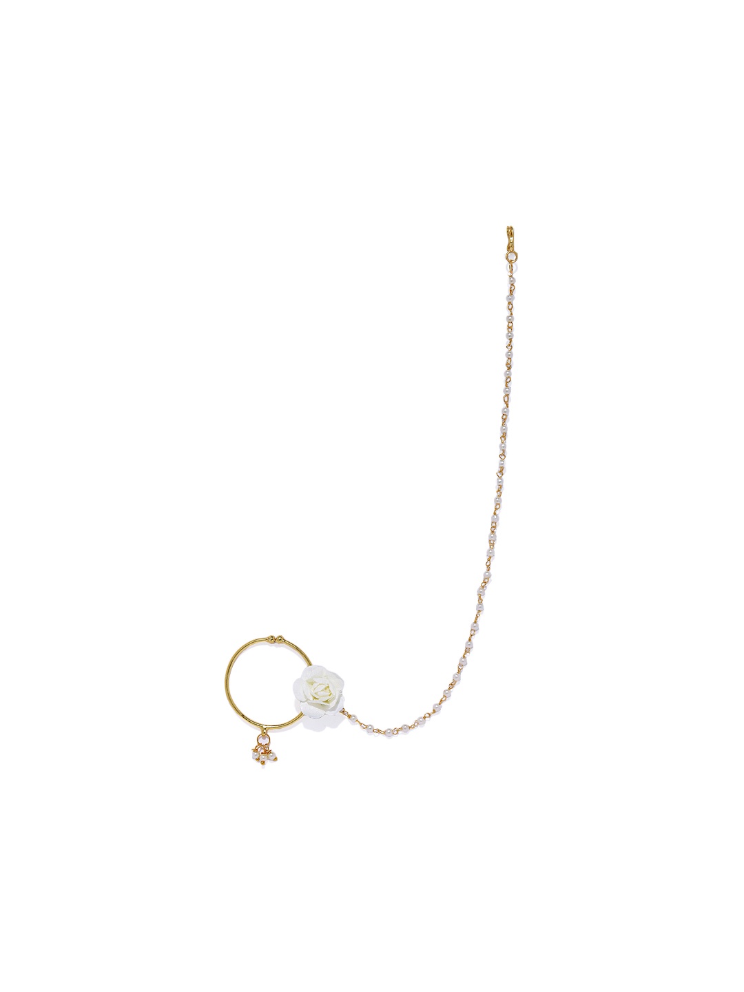 

AccessHer Gold-Plated Enamelled Chained Nose Ring