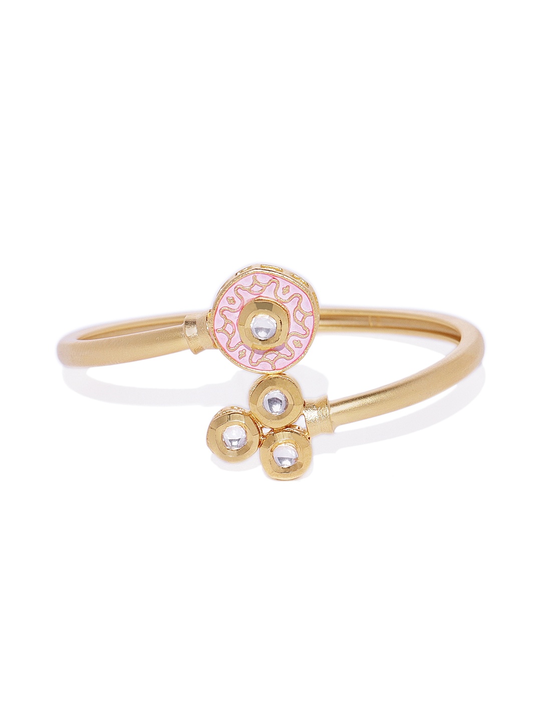 

AccessHer Gold-Toned Brass Brass-Plated Cuff Bracelet