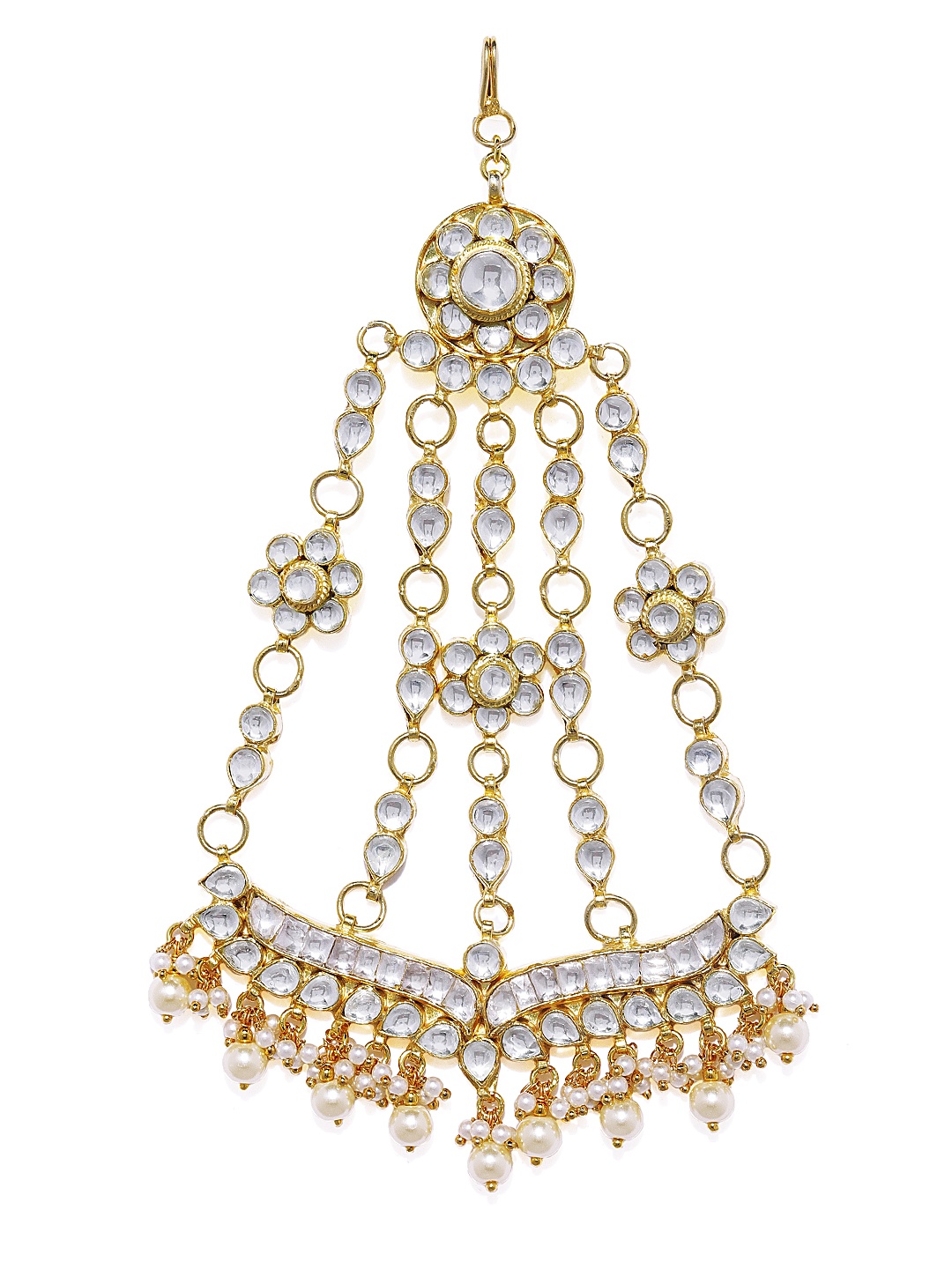 

AccessHer Gold-Plated Handcrafted Jadau Pachi Jhumar Passa