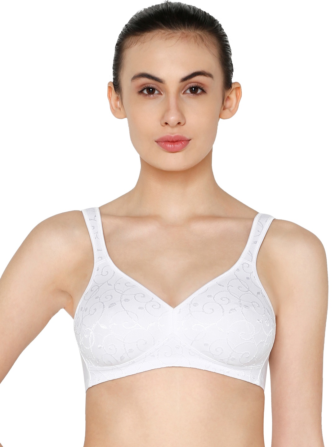 

Triumph Elegant Cotton Non Padded Wireless Seamless Everyday Bra, White