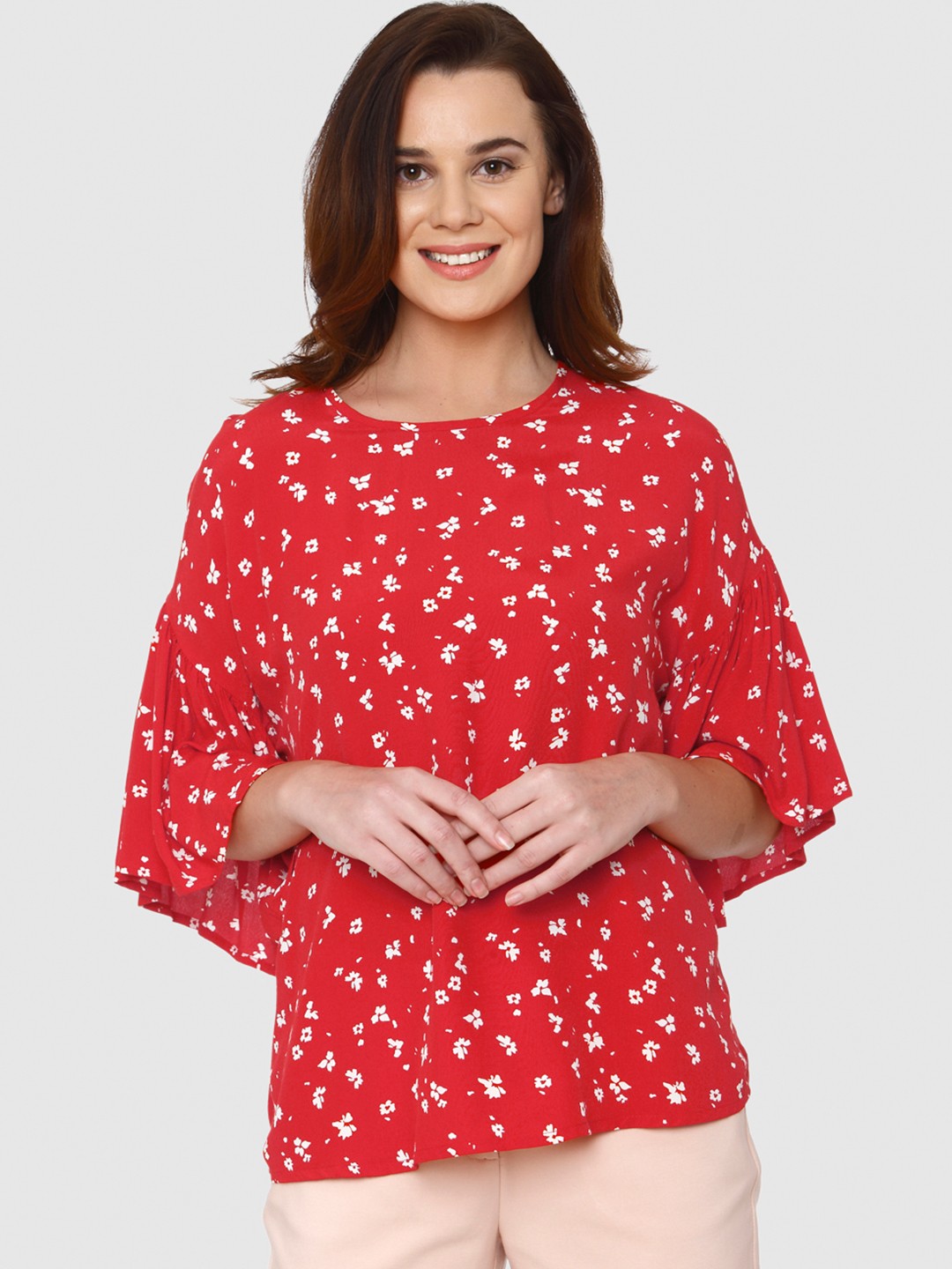 

Vero Moda Women Red Printed Top