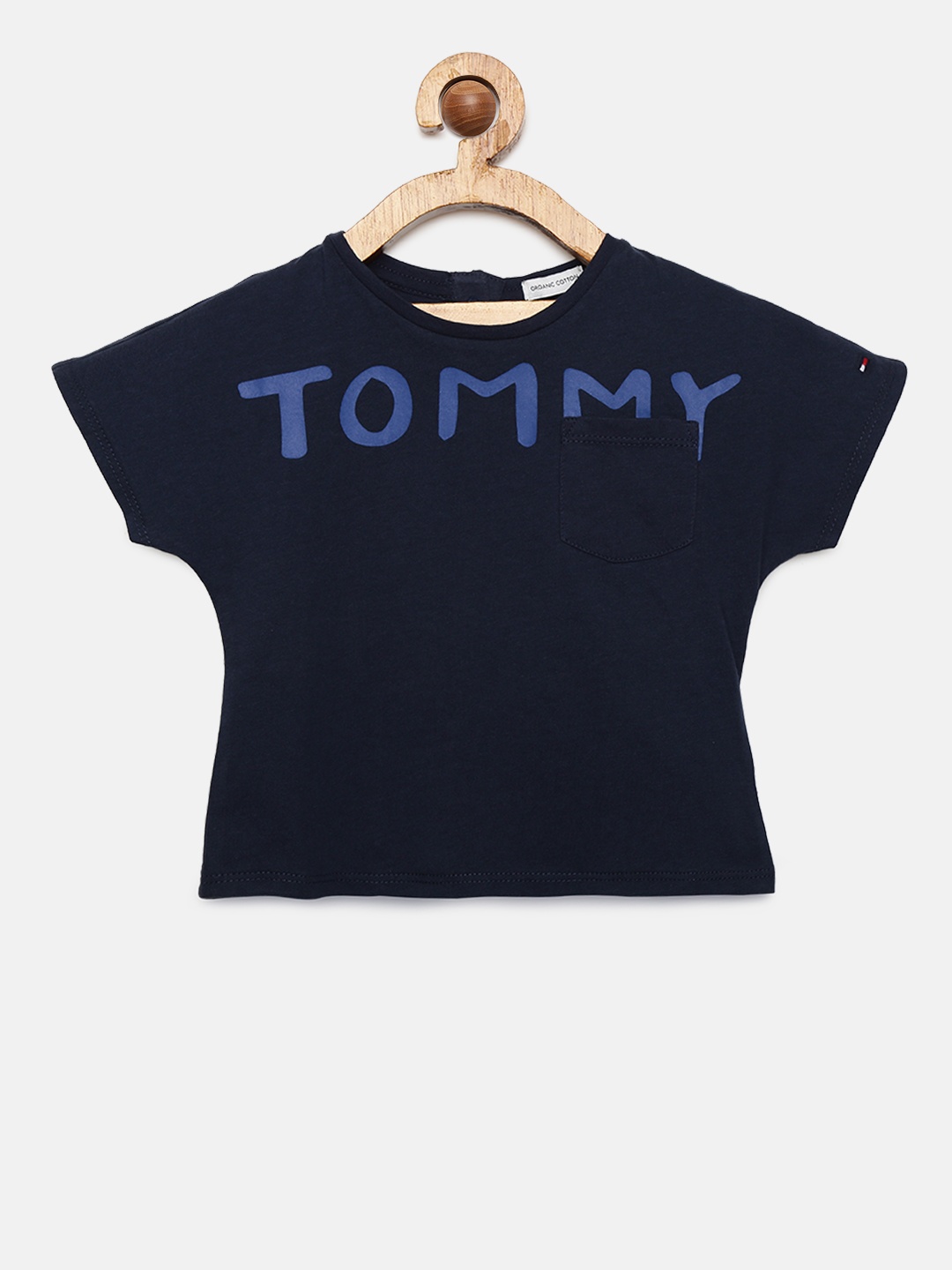 

Tommy Hilfiger Girls Navy Blue Printed Round Neck T-shirt