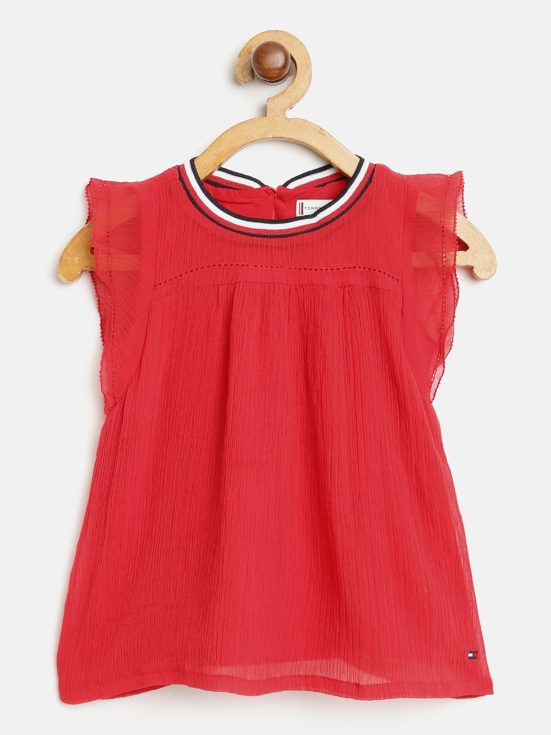 

Tommy Hilfiger Girls Red Solid A-Line Top