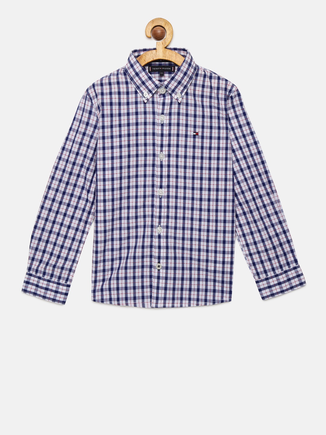 

Tommy Hilfiger Boys Blue Checked Casual Shirt