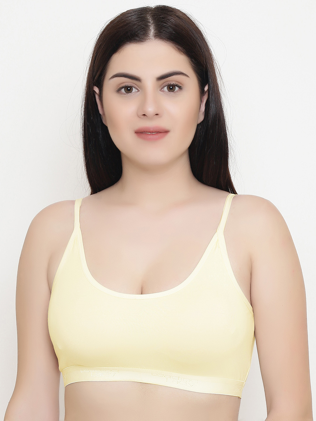 

Leading Lady Pack Of 3 Solid Non-Wired Non Padded Sports Bras, Beige