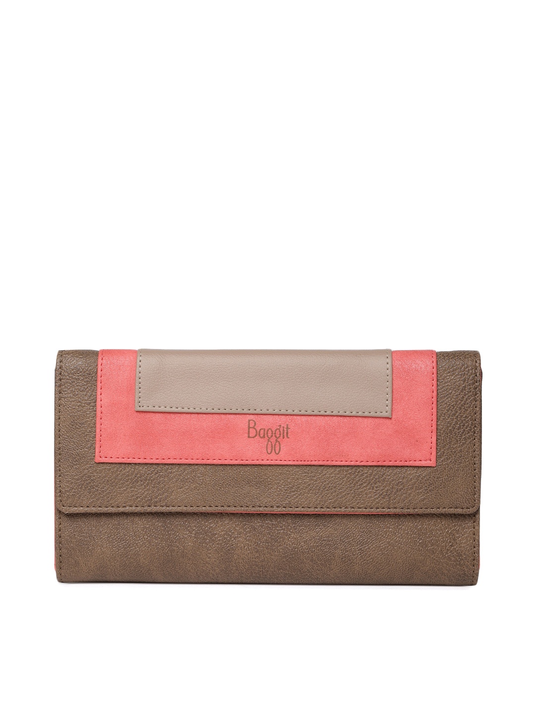 

Baggit Women Brown Solid Three Fold Wallet