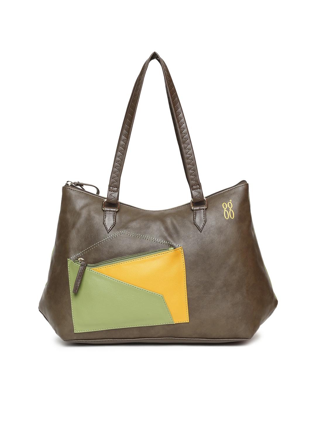 

Baggit Brown & Green Colourblocked Shoulder Bag