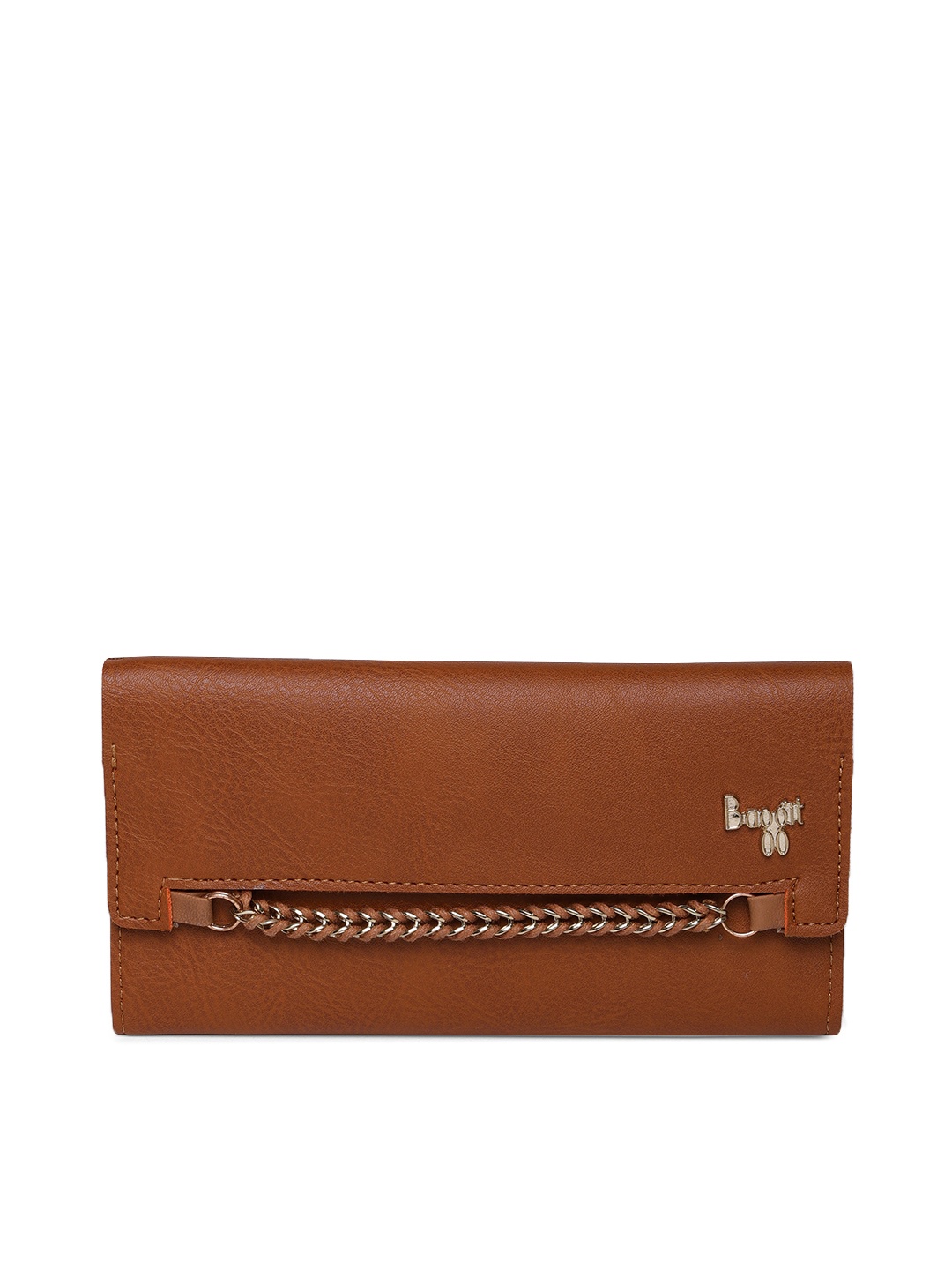 

Baggit Women Brown Solid Three Fold Wallet