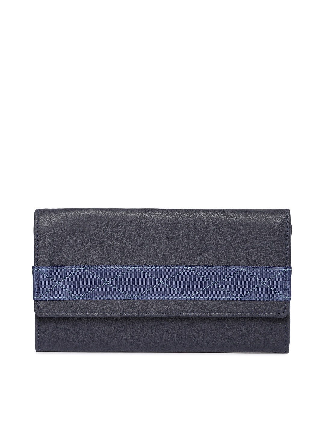 

Baggit Women Navy Blue Solid Two Fold Wallet