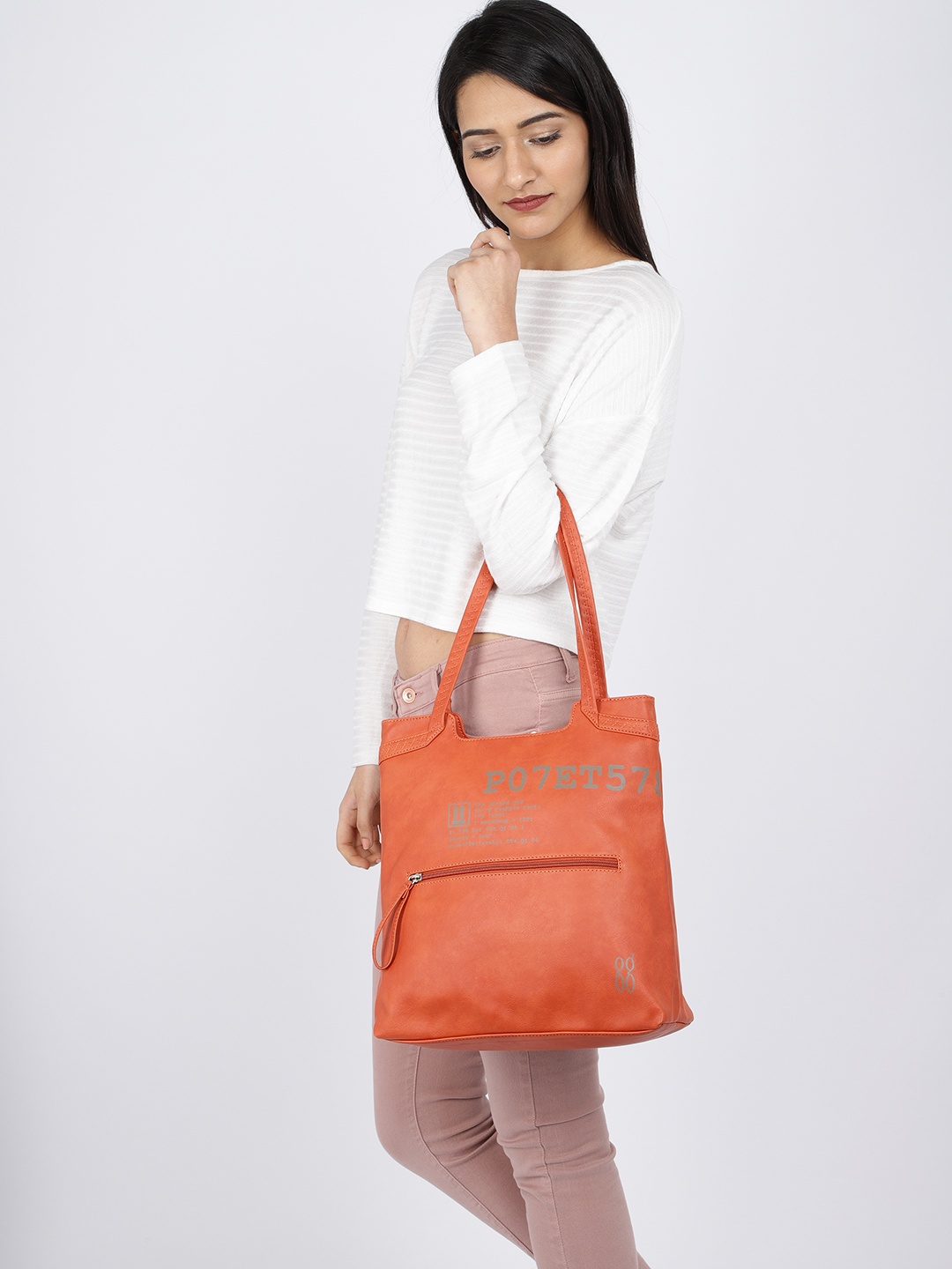 

Baggit Orange Printed Shoulder Bag