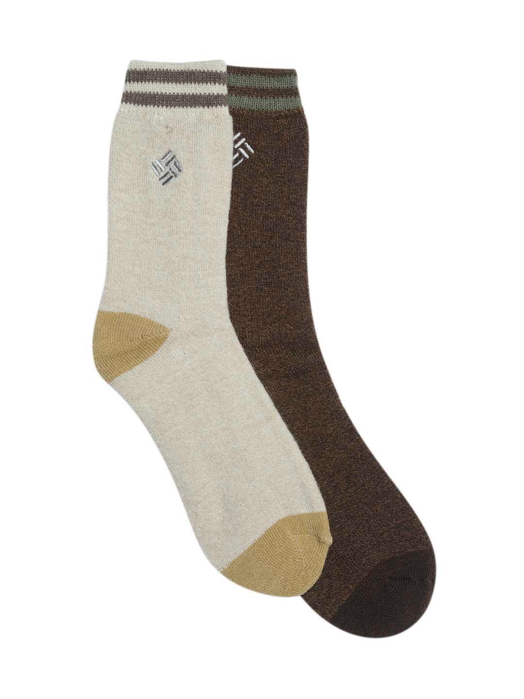 

Columbia Men Pack of 2 Midweight Thermal Knee Length Socks, Brown