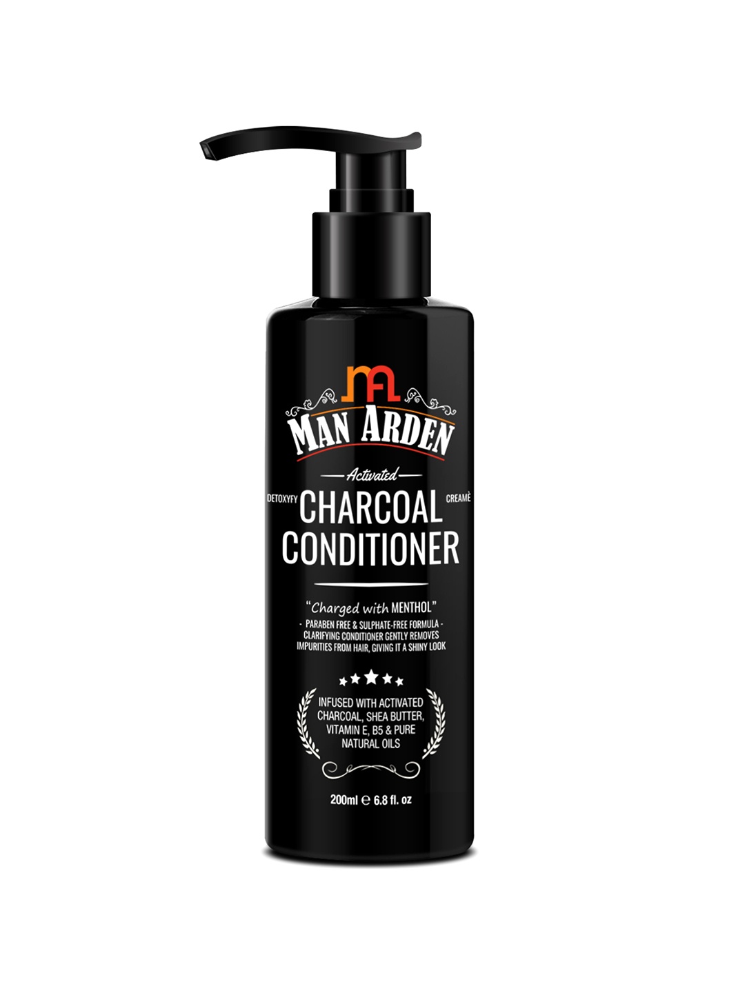 

Man Arden Men Activated Charcoal Cream Conditioner 200ml, Nude
