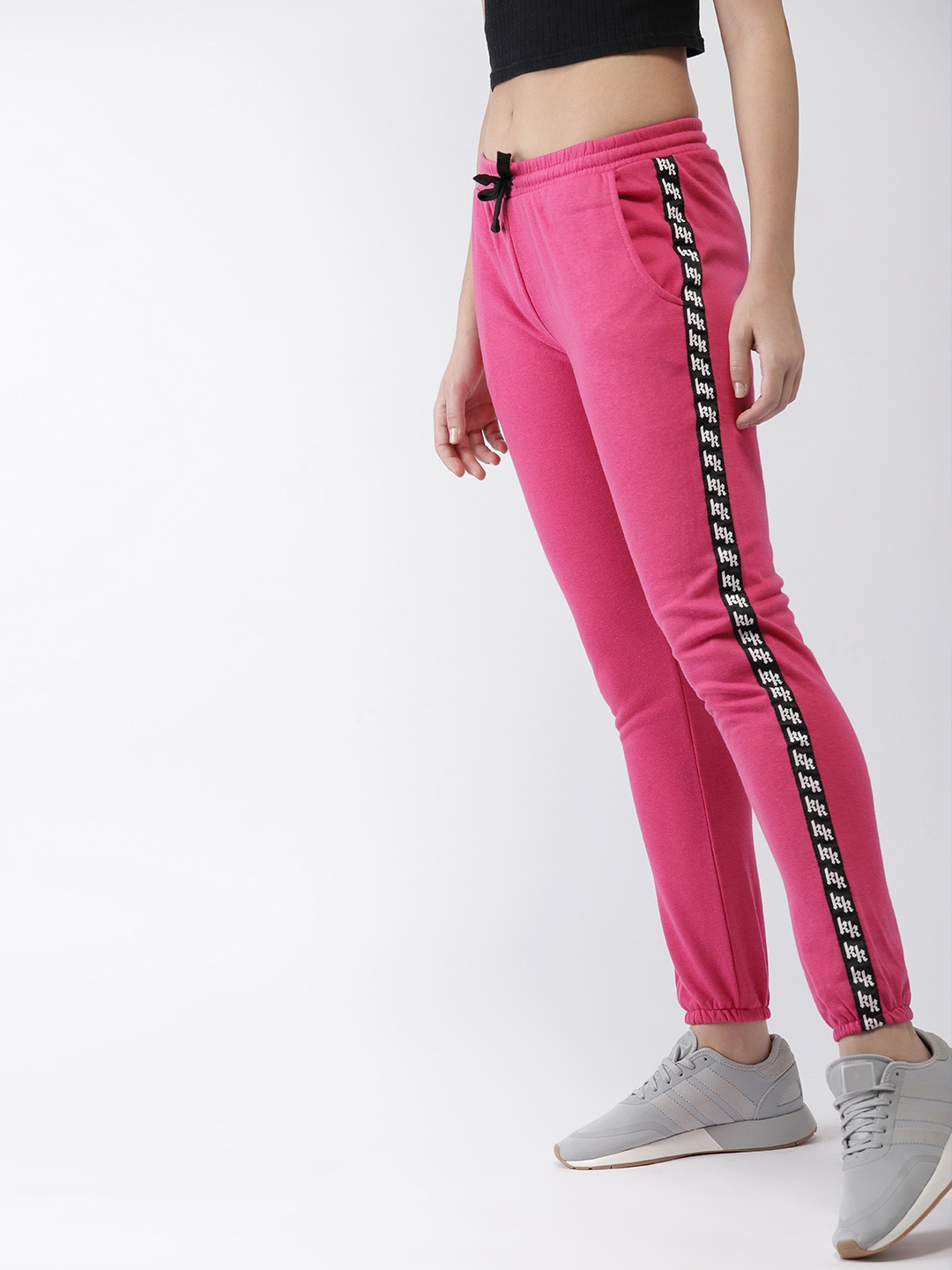 

FOREVER 21 Women Pink Solid Joggers