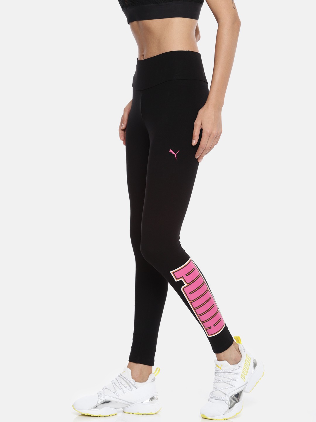 

Puma Women Black Rebel Reload Printed Tights