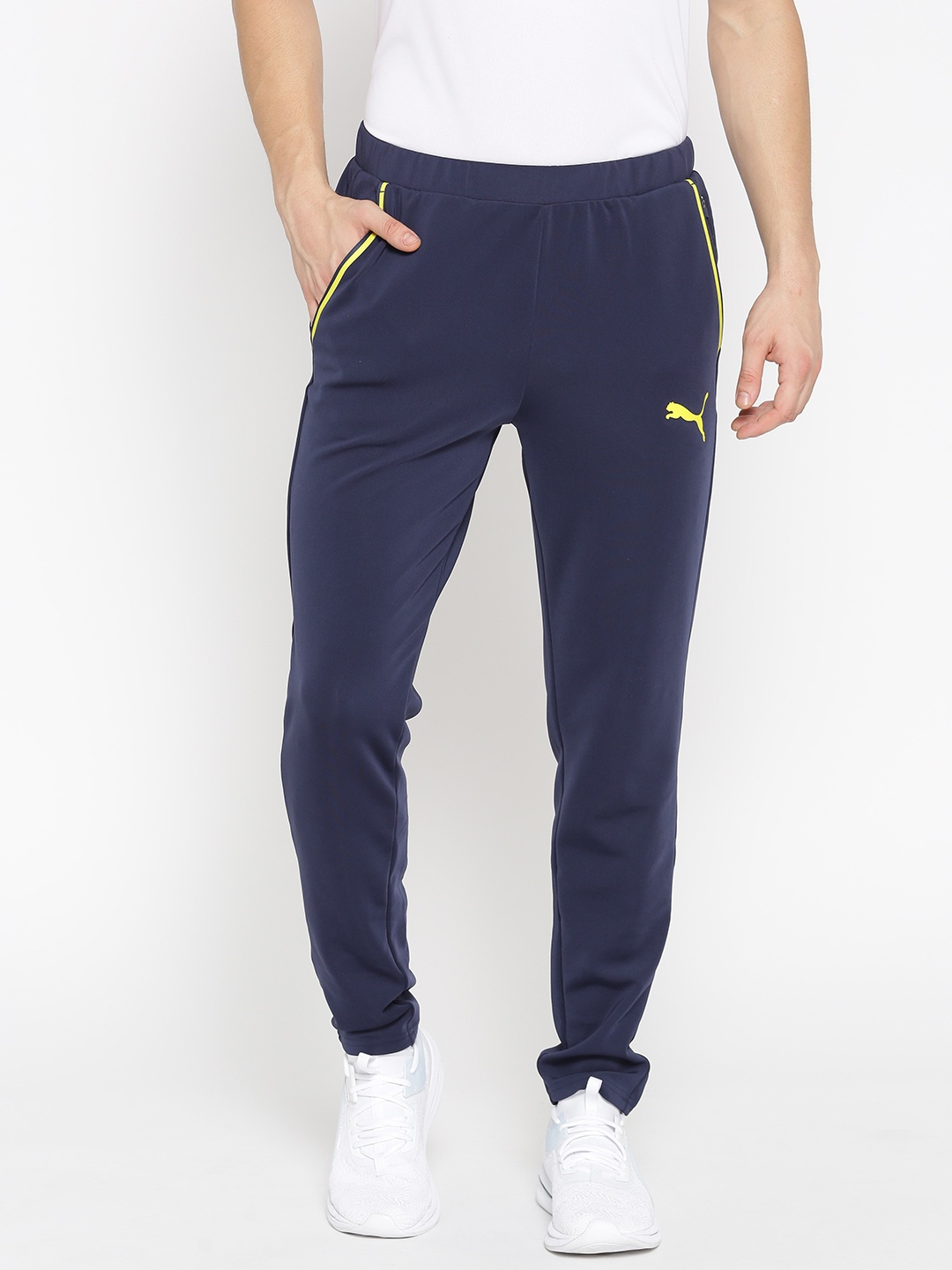 

Puma Men Navy Blue Solid Slim Fit TEC OP. Track Pants