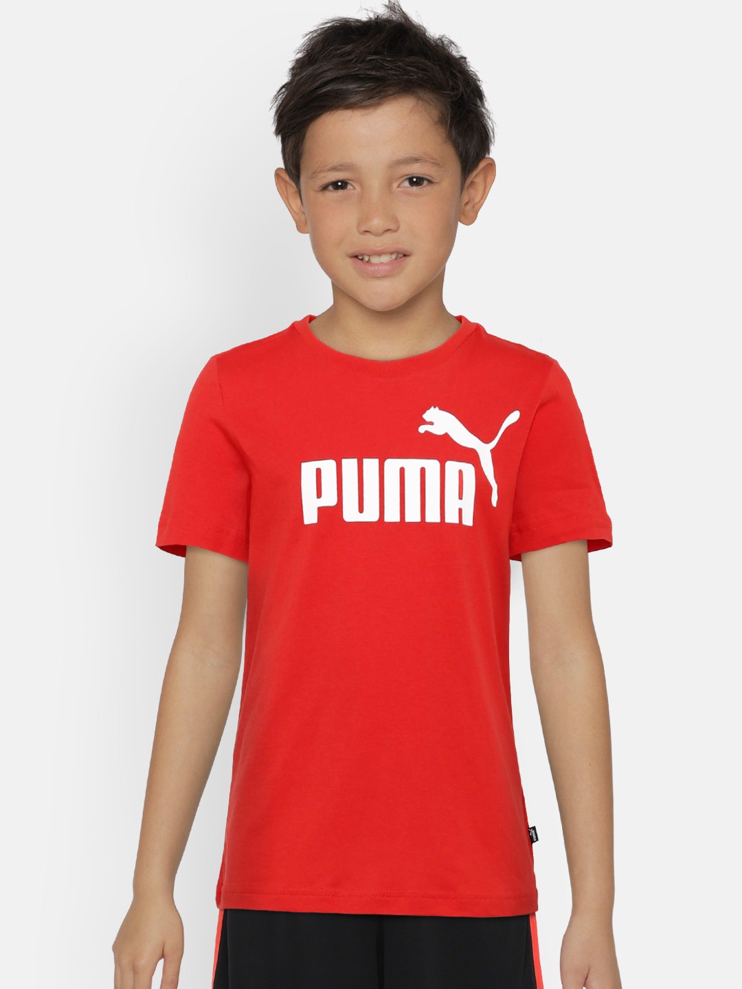 

Puma Boys Red Printed Round Neck T-shirt