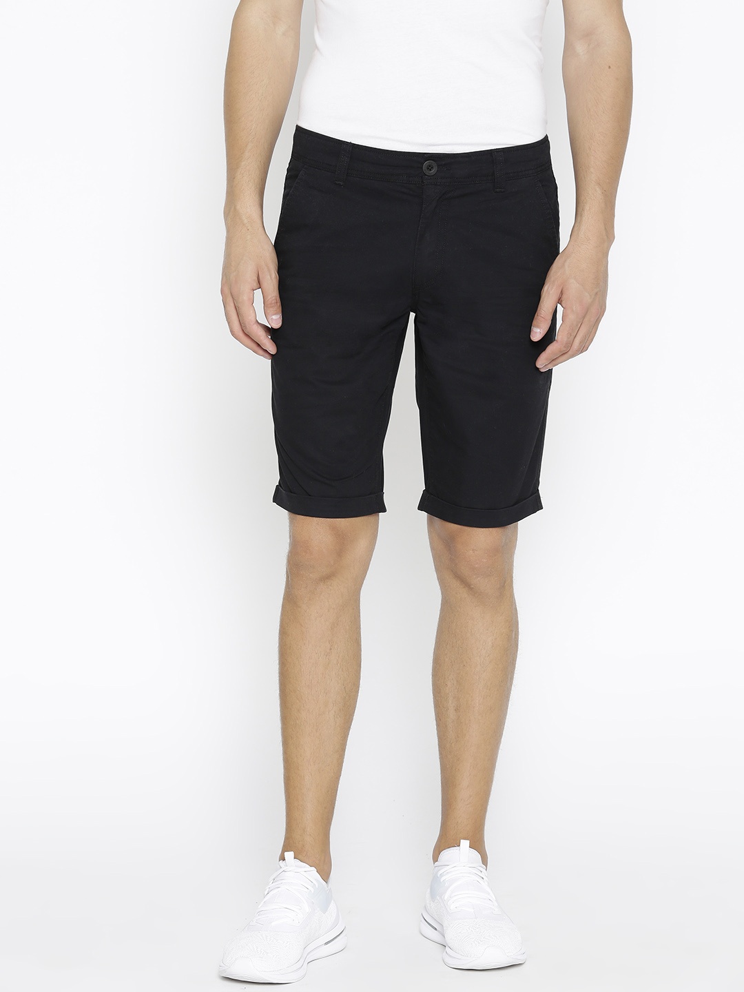 

Puma Men Black Solid Woven Regular Fit Chino Shorts