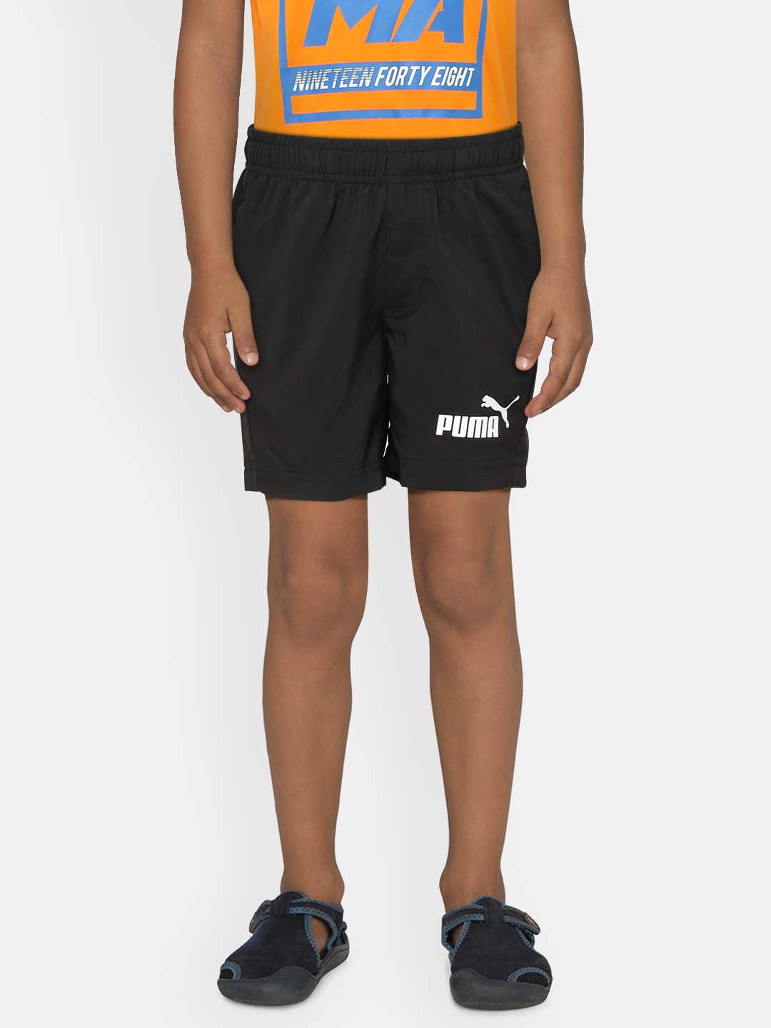 

Puma Boys Black Solid ESS Regular Fit Shorts