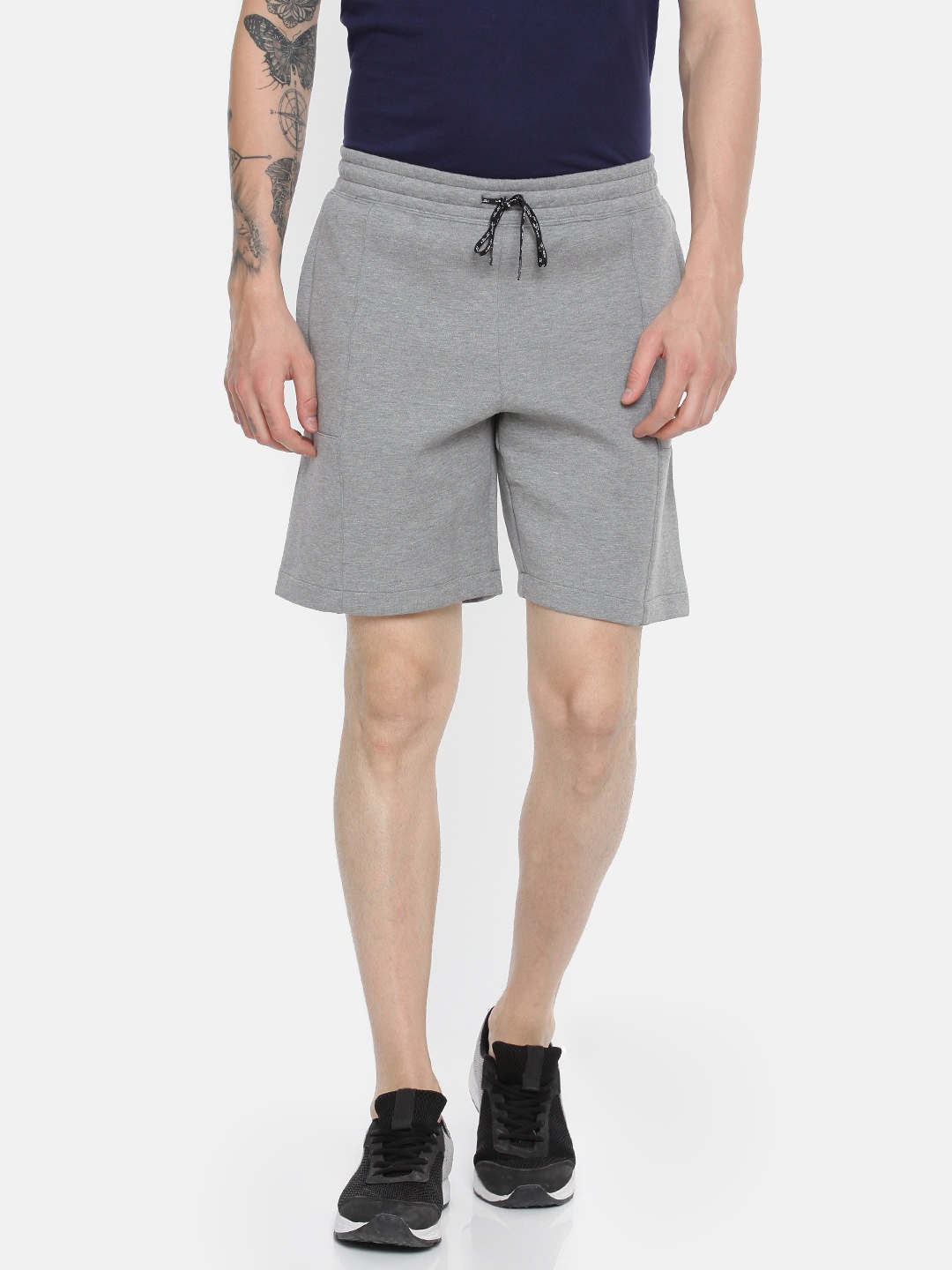 

Puma Men Grey Melange Solid Epoch 8" Sports Shorts