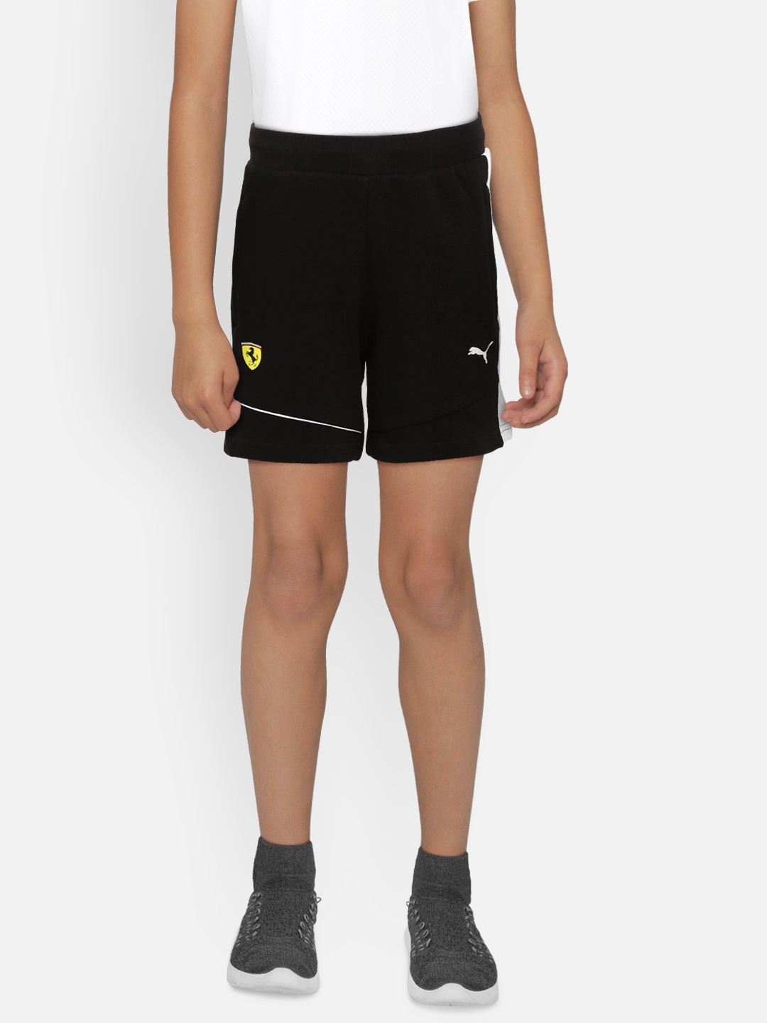 

PUMA Motorsport Kids Black Solid SF Sweat Regular Fit Shorts