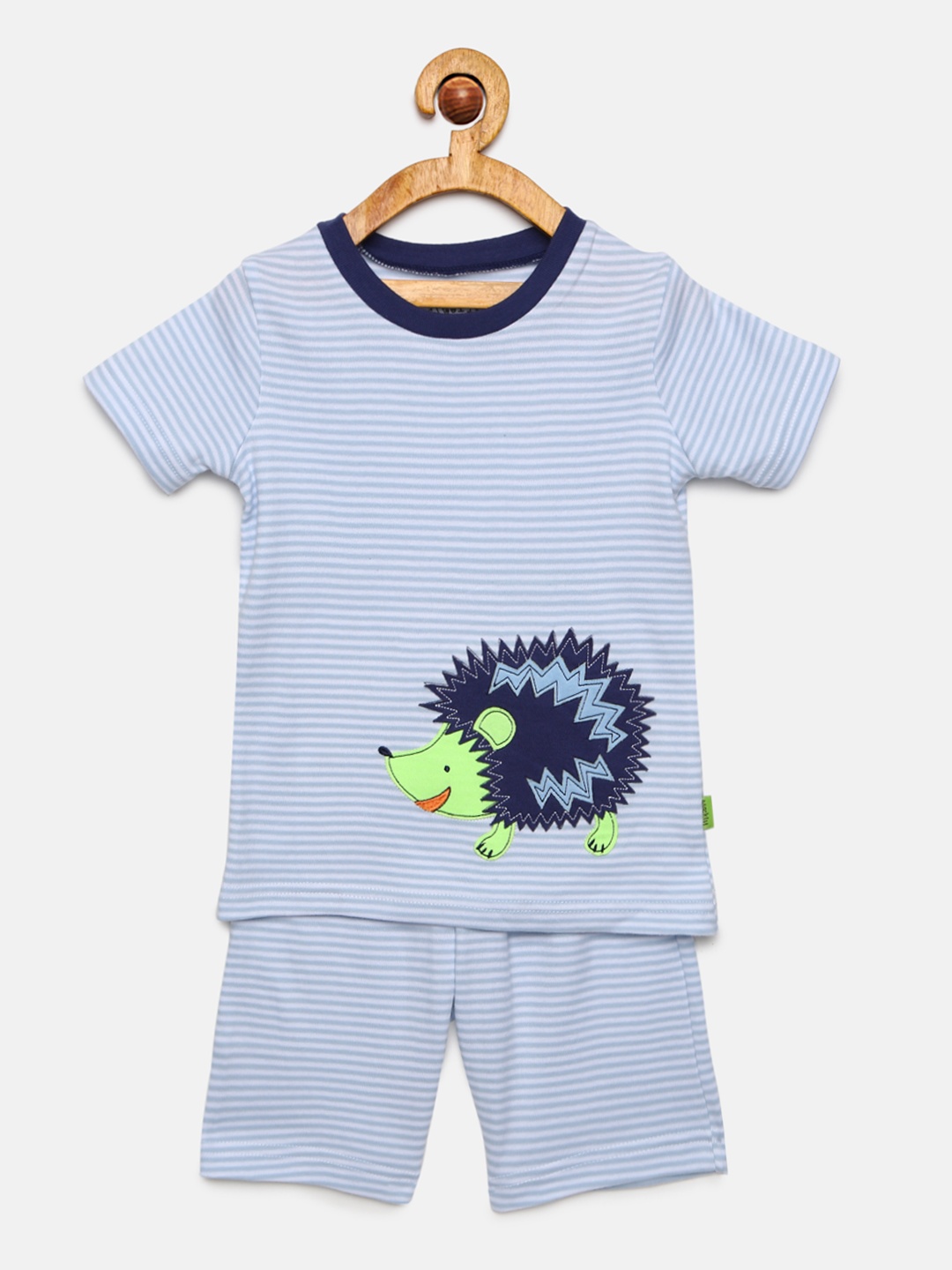 

mackly Boys Blue Striped Night suit