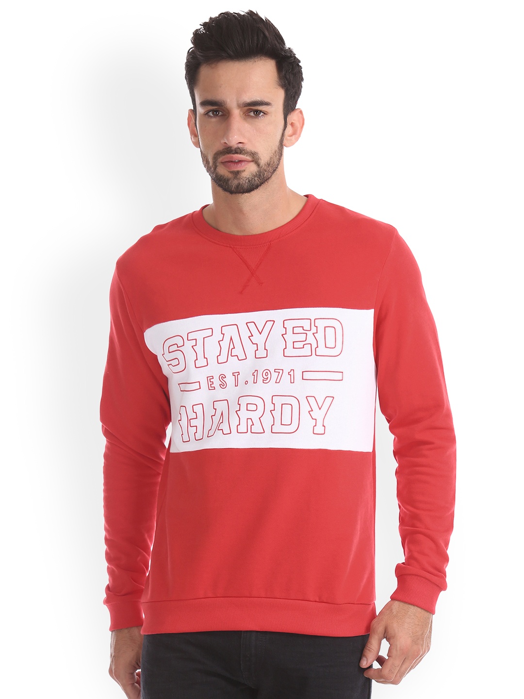 

Ed Hardy Men Red Printed Sweatshirt