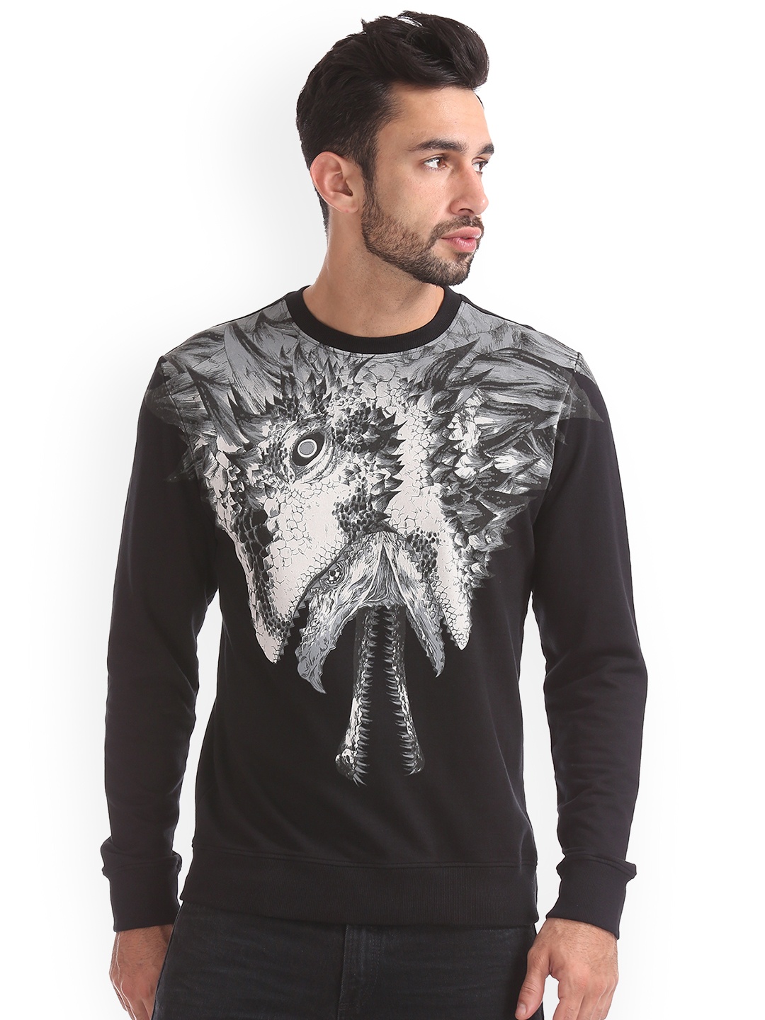 

Ed Hardy Men Black Printed Sweatshirt