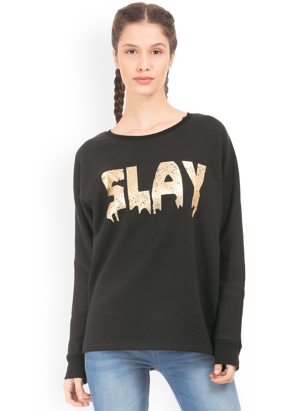 

Ed Hardy Women Black Printed Sweatshirt