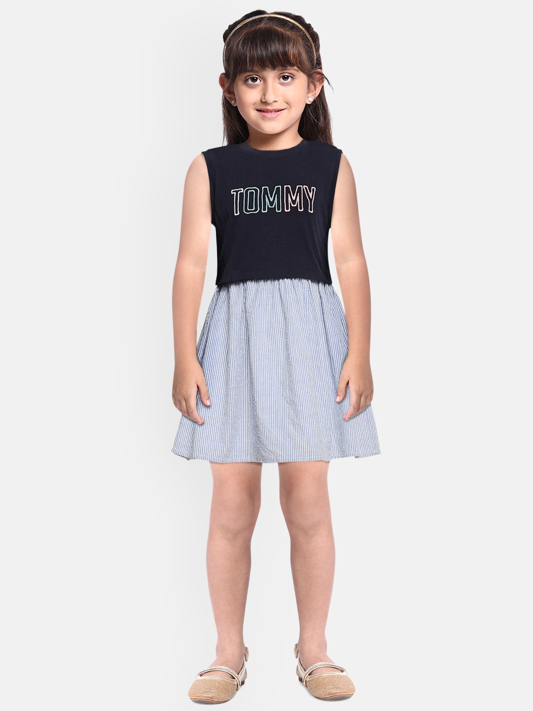 

Tommy Hilfiger Blue Prep Striped Combi Dress