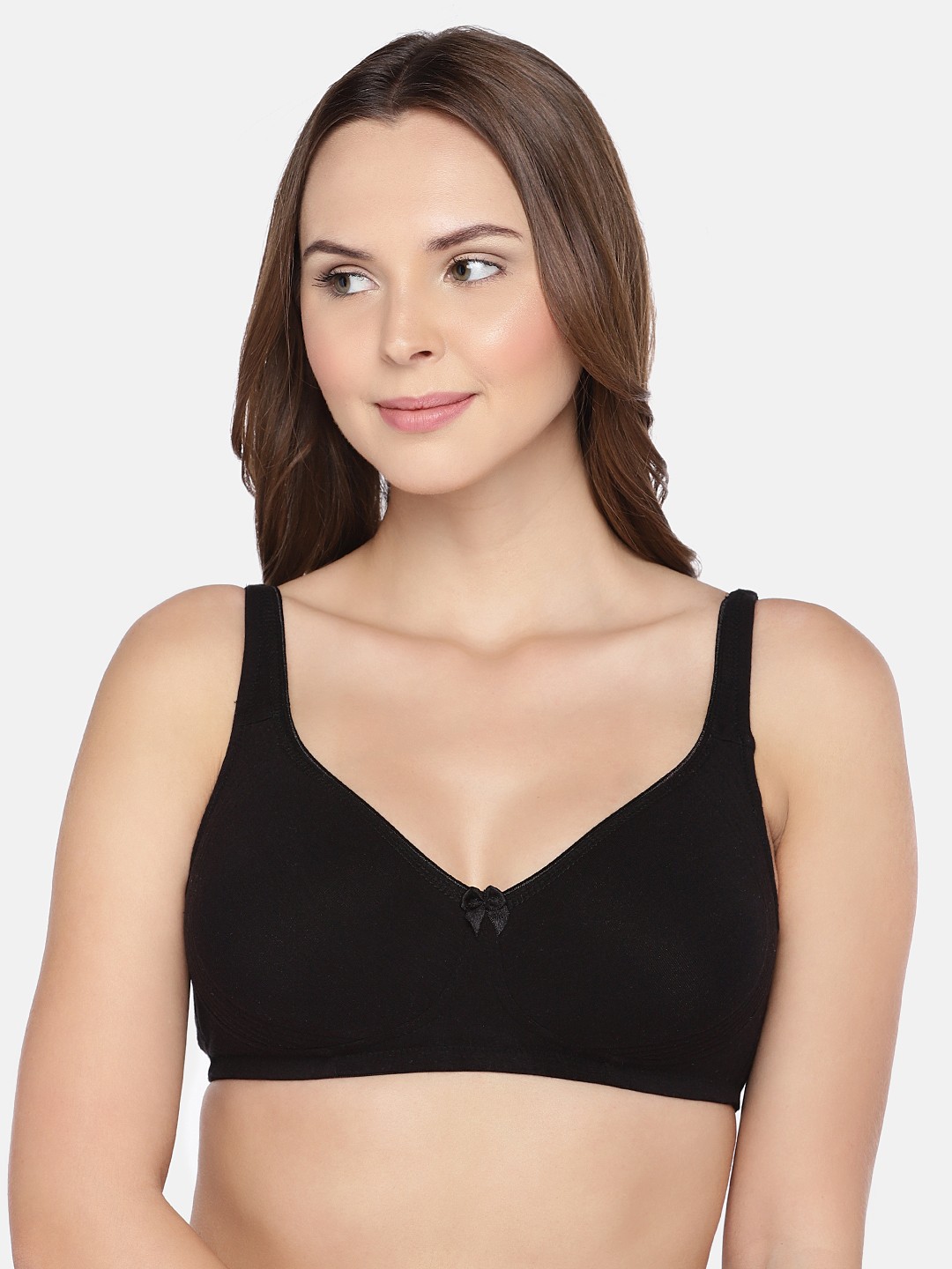 

Inner Sense Black Organic Cotton Antimicrobial Seamless Side Support Bra ISB057
