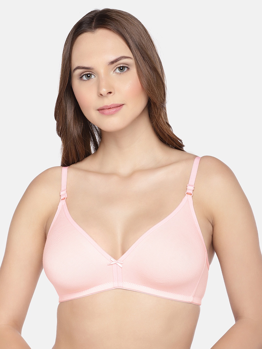 

Inner Sense Organic Cotton Antimicrobial Seamless Triangular Bra (Baby Pink) ISB002