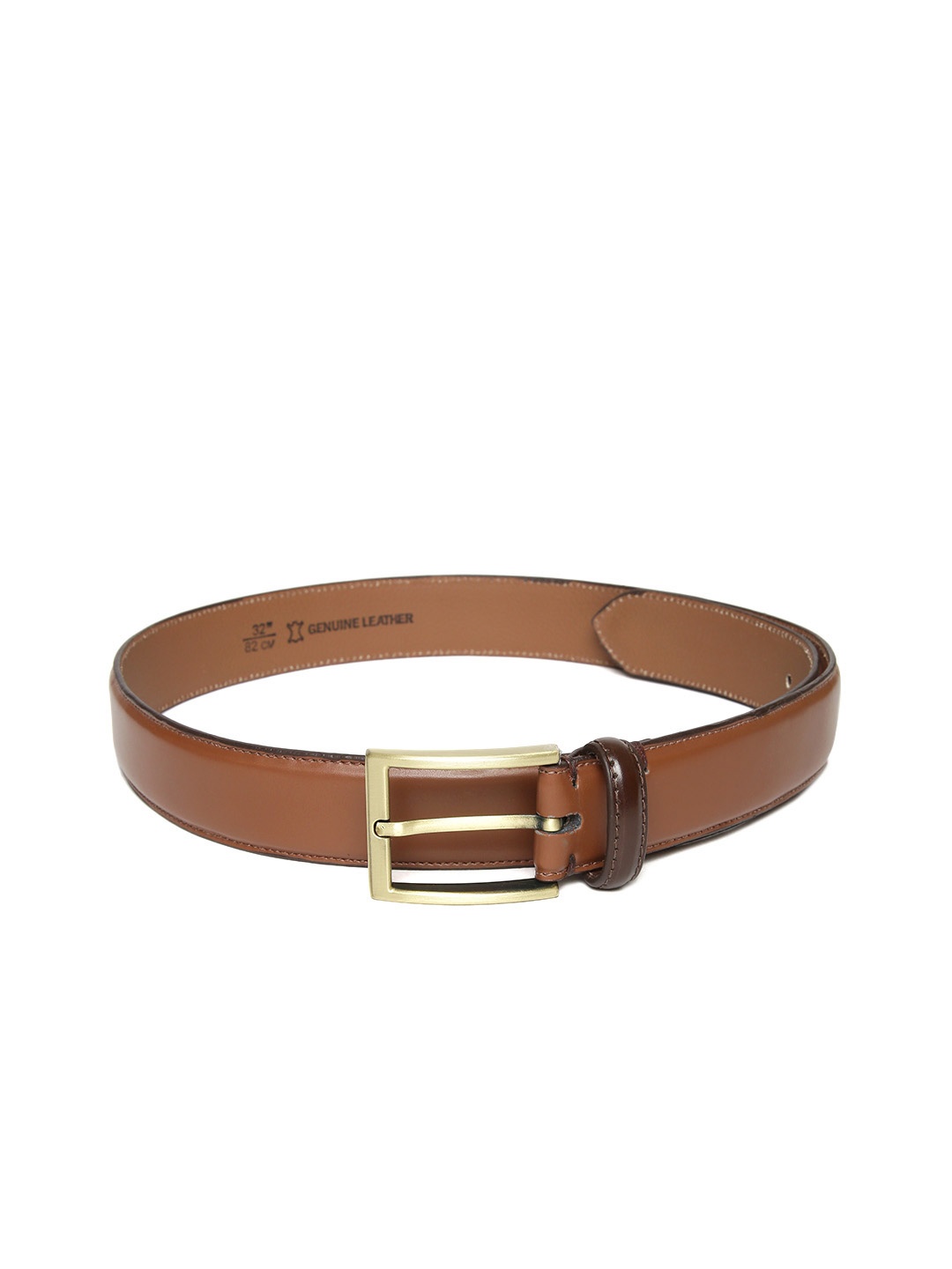 

Mast & Harbour Men Brown Solid Leather Belt