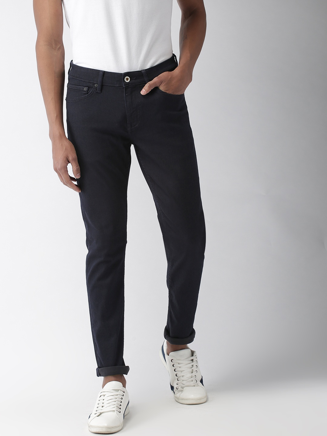 

Celio Men Blue Powerflex Slim Fit Mid-Rise Clean Look Stretchable Jeans