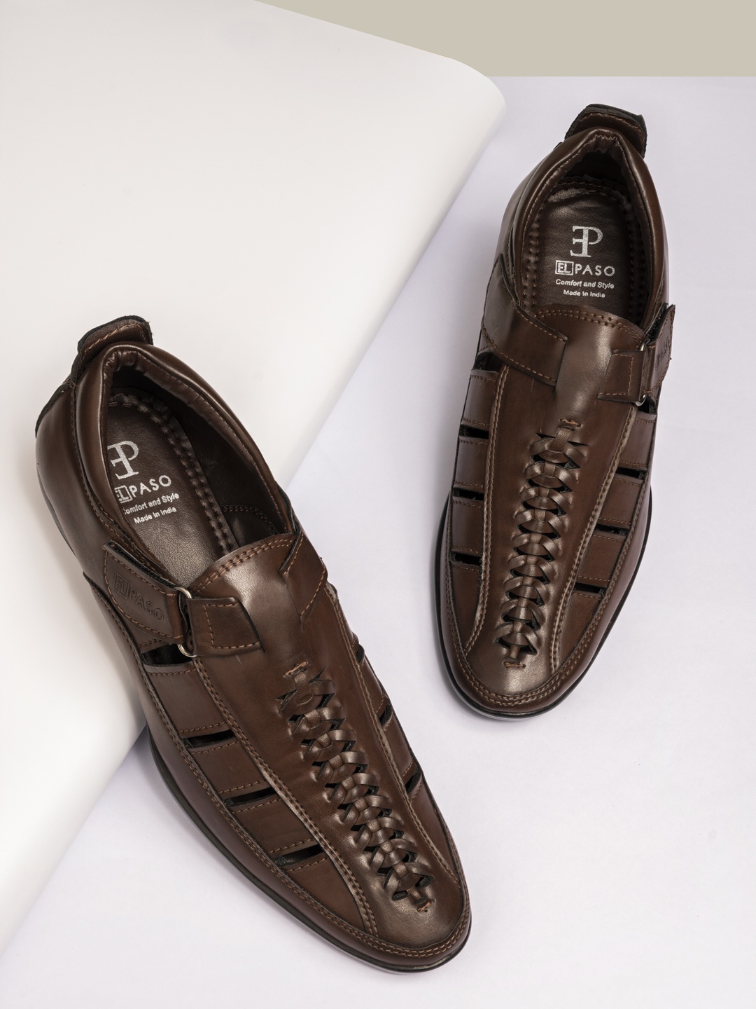 

El Paso Men Brown Sandals