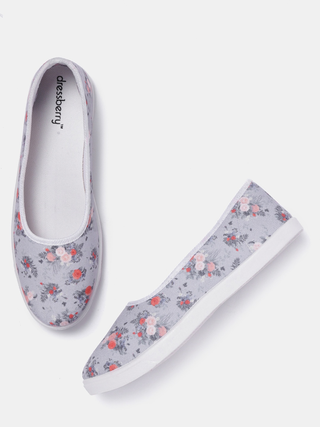 

DressBerry Women Lavender Printed Slip-On Sneakers