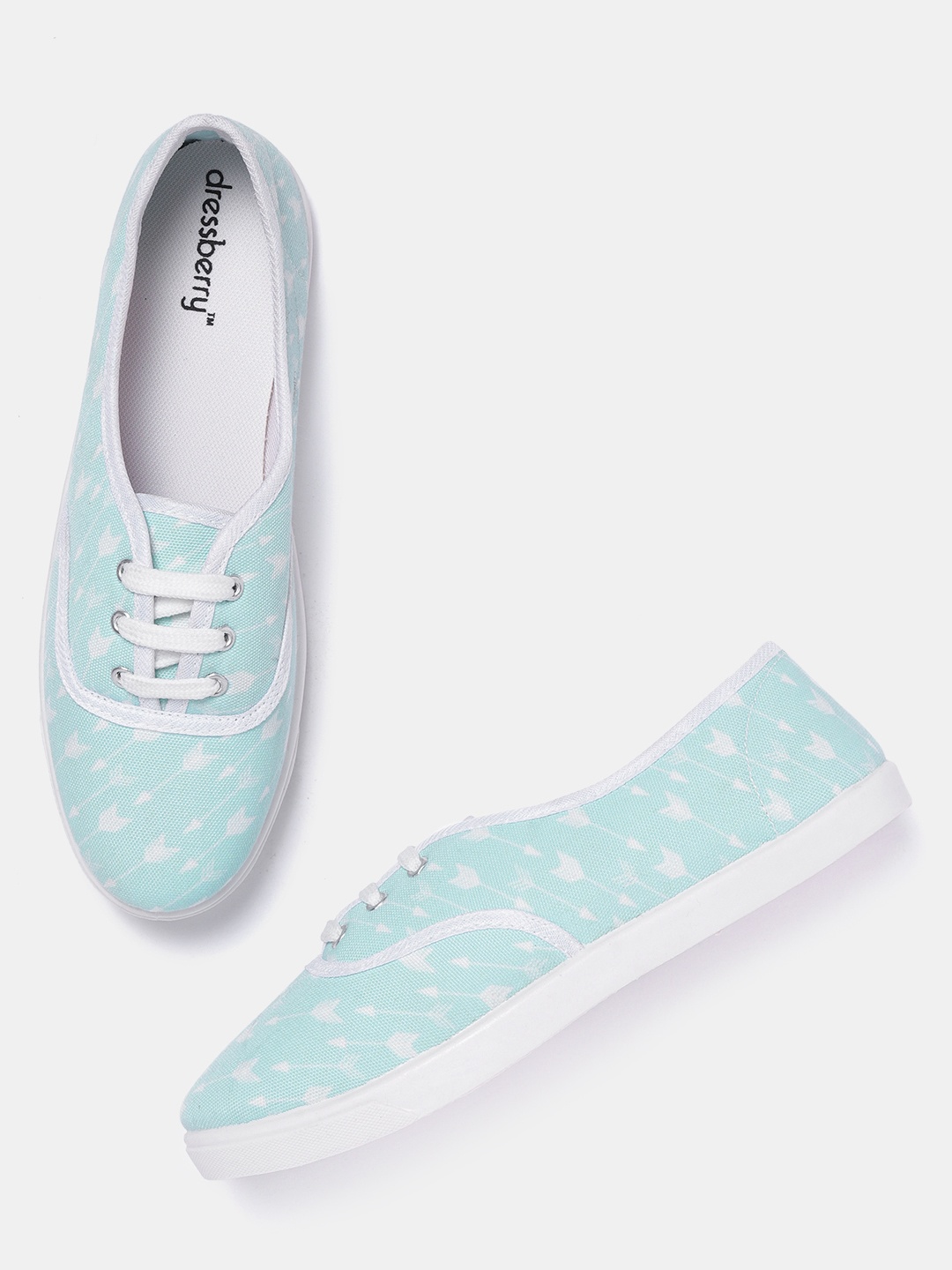 

DressBerry Women Sea Green Printed Sneakers