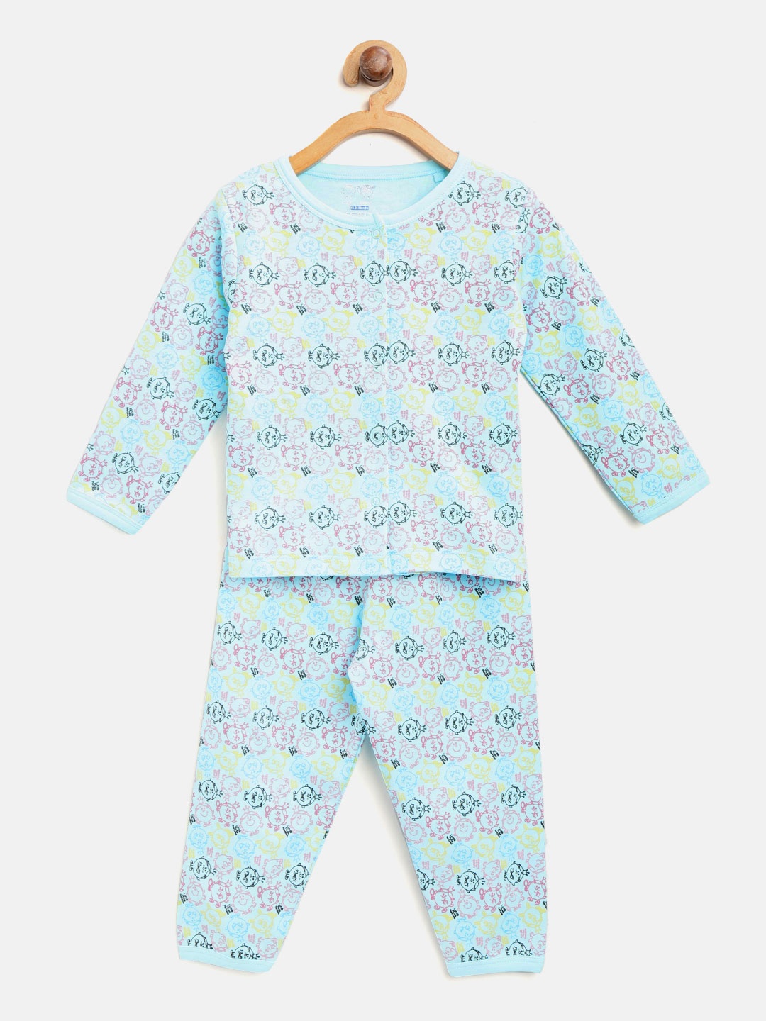 

Moms Love Girls Blue & Pink Printed Night Suit MLS20703MMGNTW