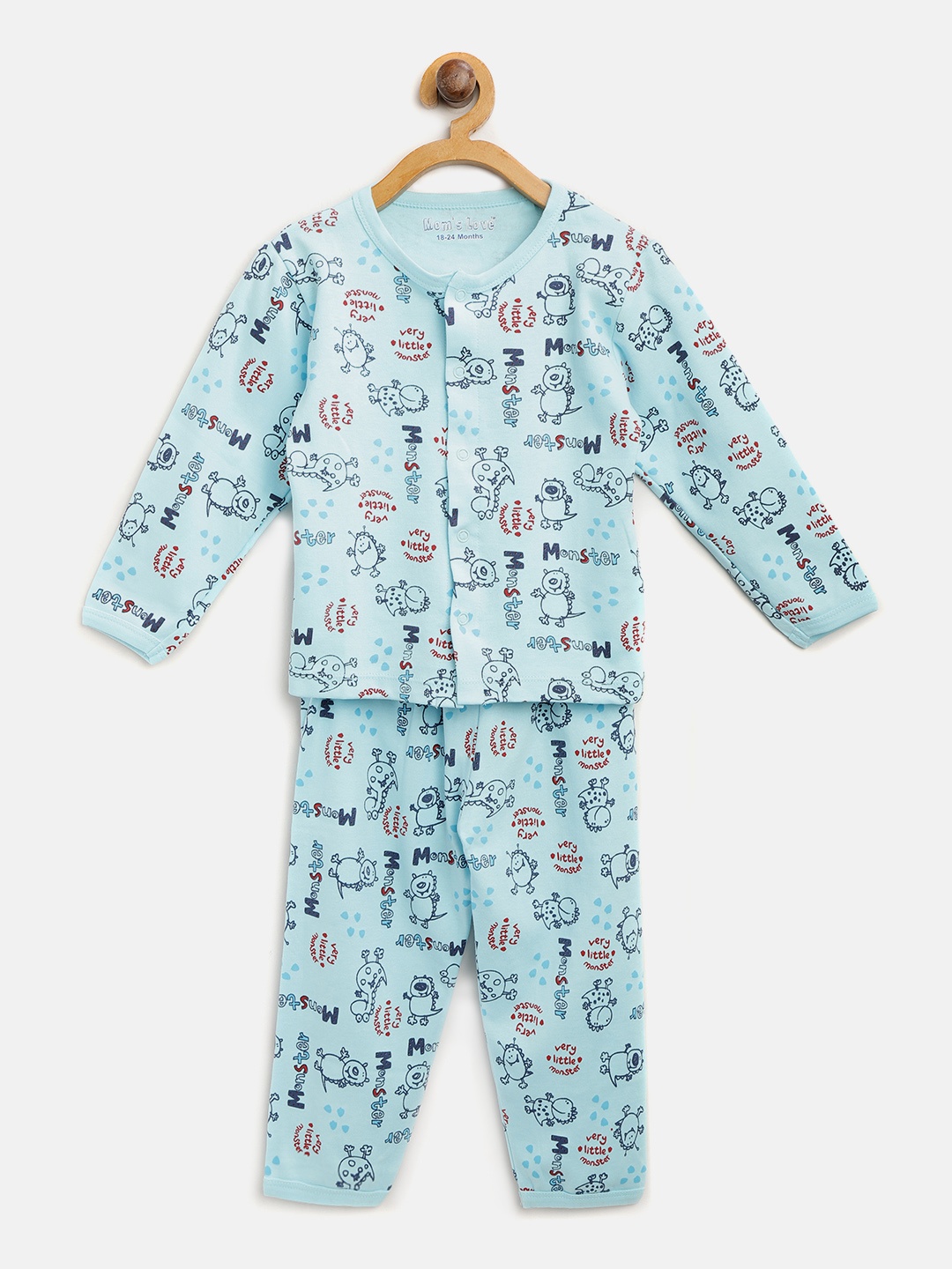 

Moms Love Boys Blue Printed Night Suit MLS20115XXBNTW