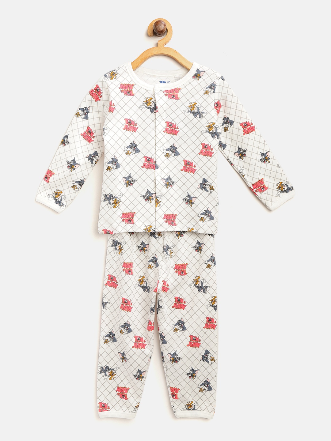 

Moms Love Boys White Printed Night Suit MLS20700TJBNTW