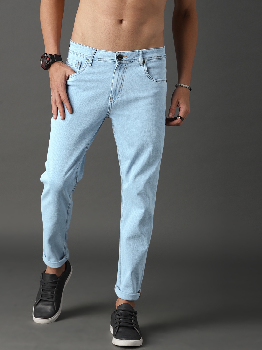

Roadster Men Blue Regular Fit Mid-Rise Clean Look Stretchable Jeans