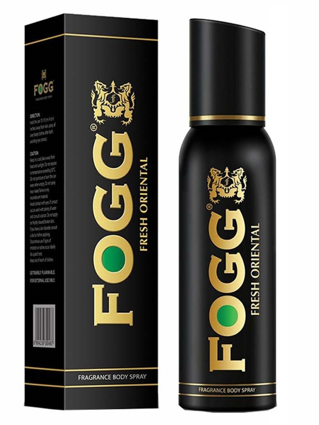 

Fogg Men Fresh Oriental Premium No Gas Long-Lasting Fragrance Body Spray 100g, Black