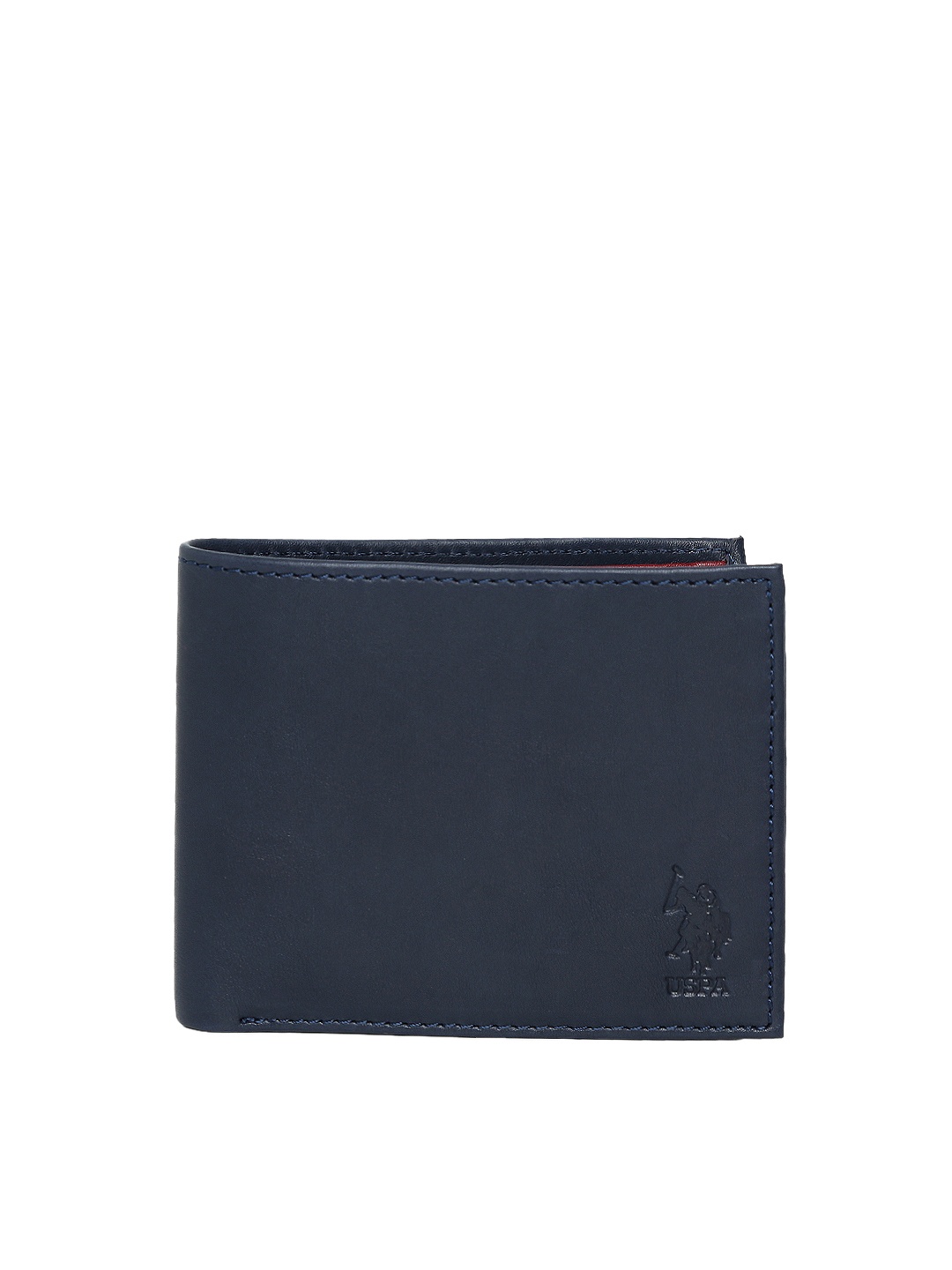 

U.S. Polo Assn. Men Navy Blue Solid Two Fold Wallet