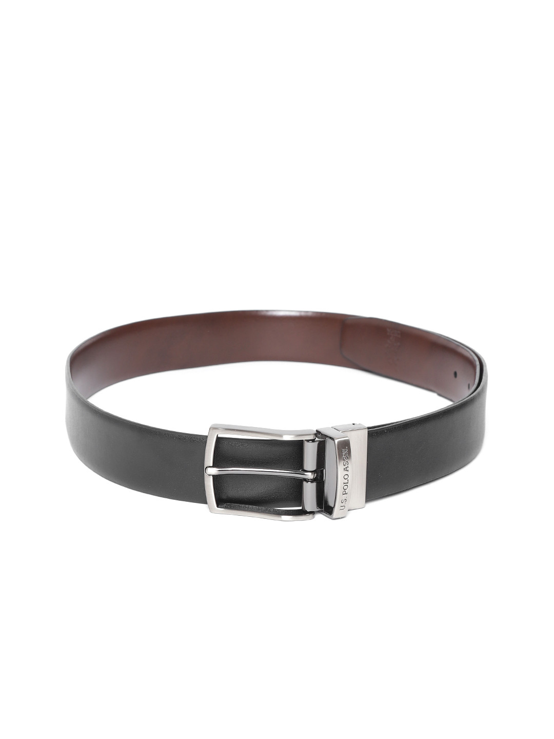 

U.S. Polo Assn. Men Black & Brown Leather Solid Reversible Belt