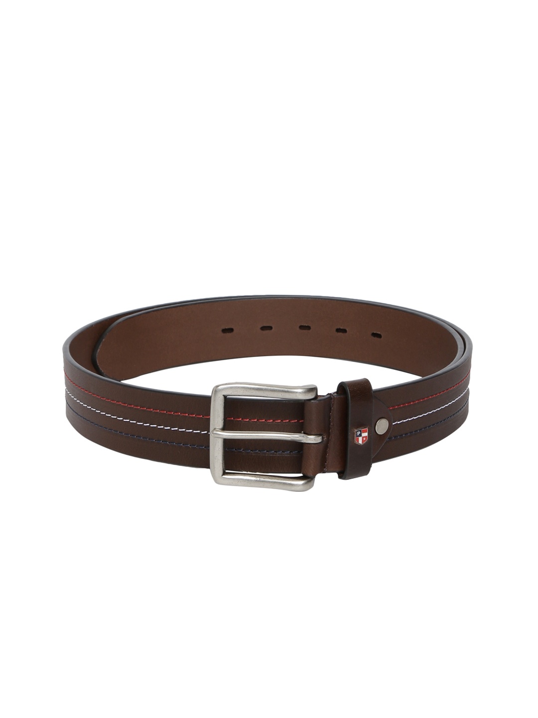 

U.S. Polo Assn. Men Brown Woven Design Leather Belt