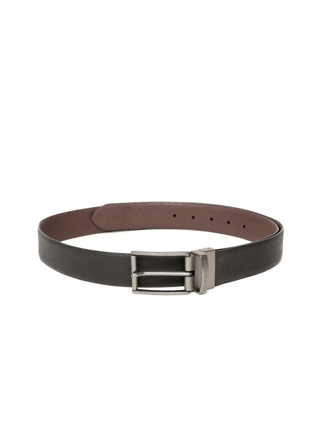 

U.S. Polo Assn. Men Black & Brown Solid Leather Reversible Belt