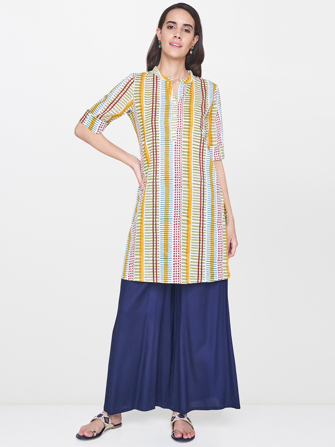 

Global Desi Multicoloured Printed Tunic, Multi