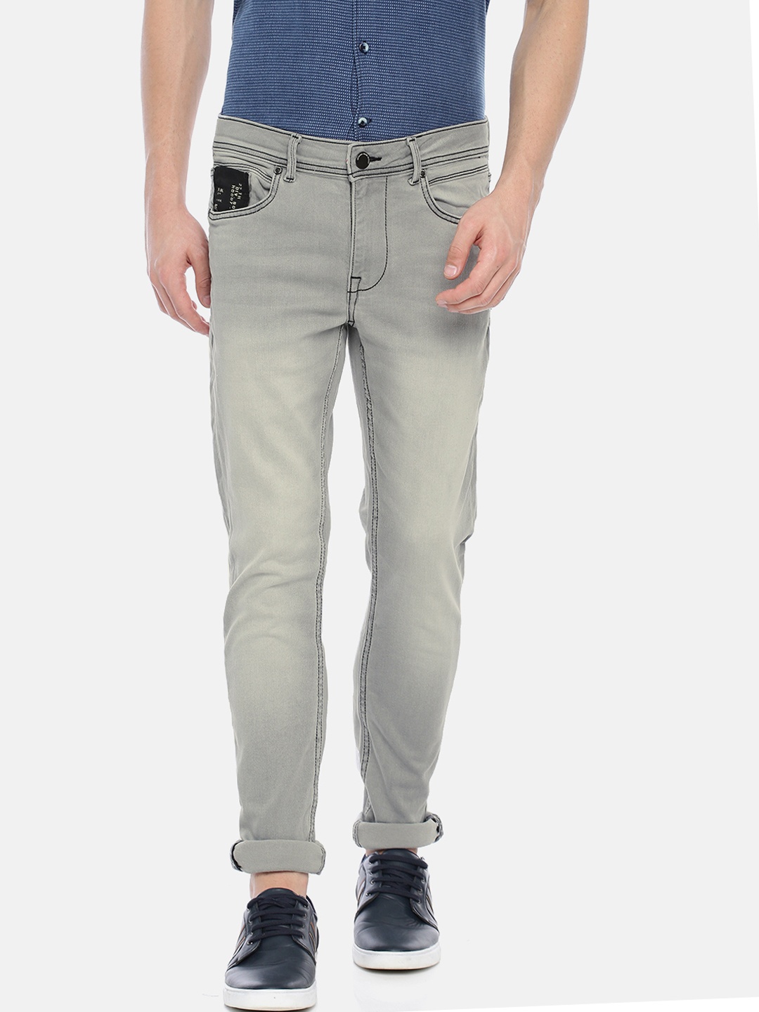 

Being Human Clothing Men Grey Skinny Fit Mid-Rise Clean Look Stretchable Jeans