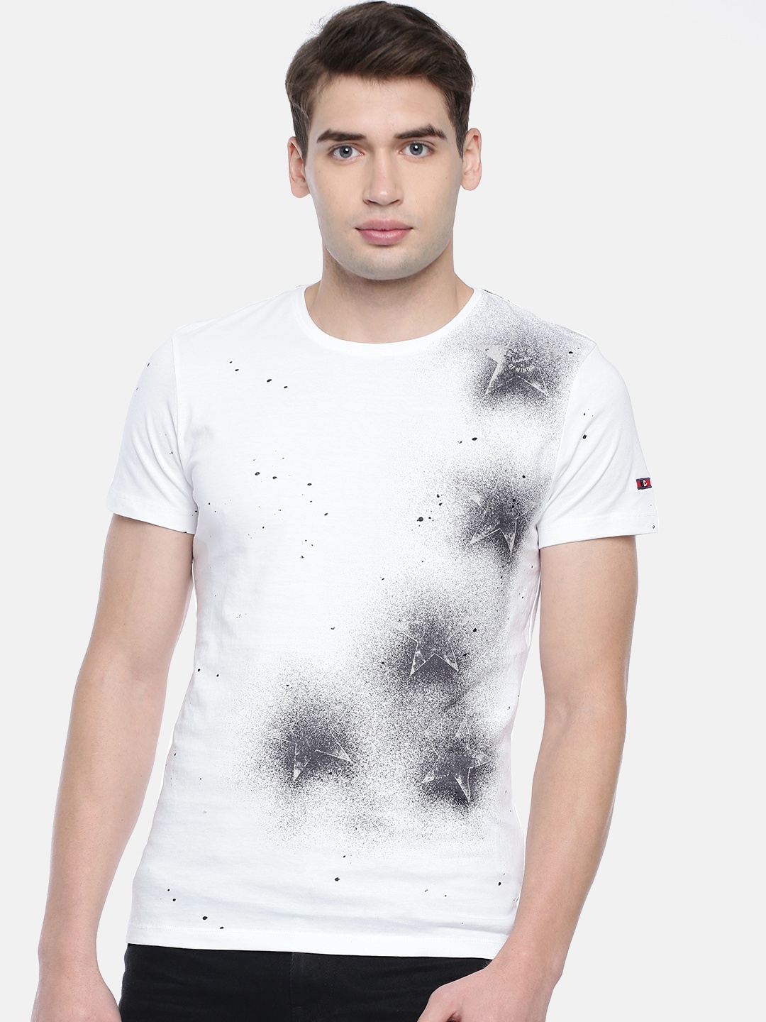 

Being Human Men White Printed Round Neck T-shirt