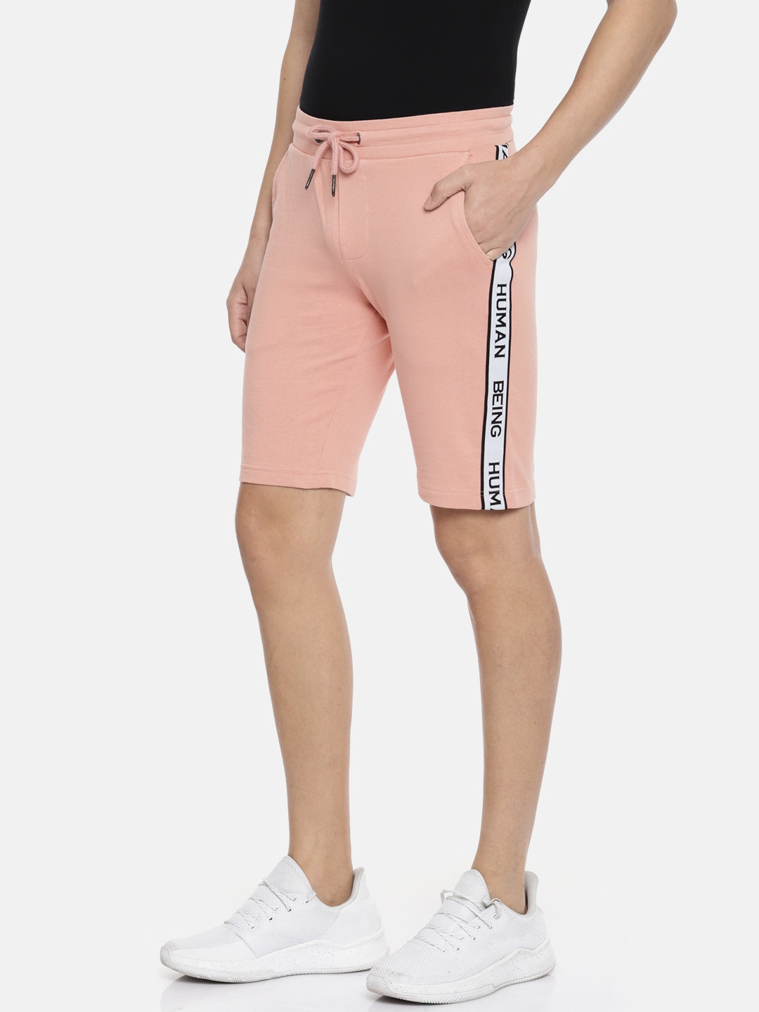 

Being Human Clothing Men Pink Solid Regular Fit Regular Shorts