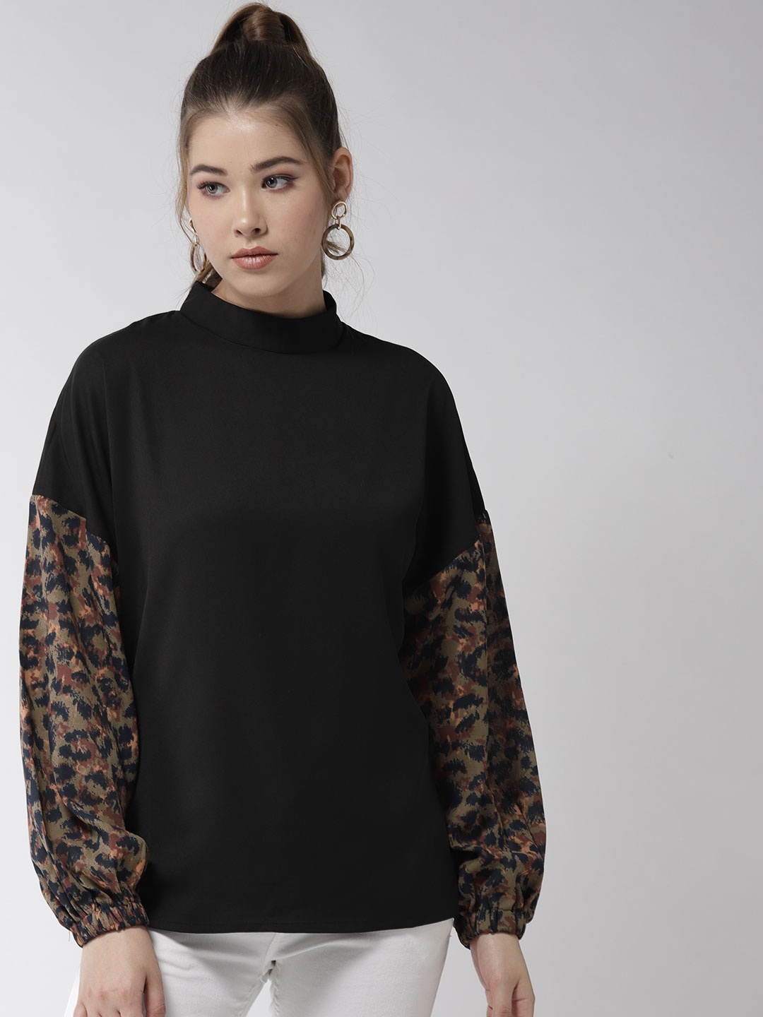 

StyleStone Women Black Solid Top